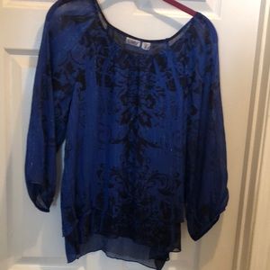 Cato… Size Small… sheer pullover blouse ..